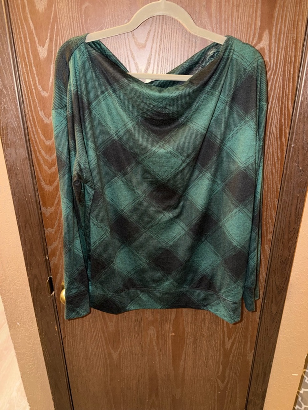 Maurices Green and Black Plaid Shirt